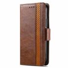 For Motorola Edge 50 Pro  CaseNeo Splicing Dual Magnetic Buckle Leather Phone Case(Brown) - 2