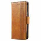 For Motorola Edge 50 Pro  CaseNeo Splicing Dual Magnetic Buckle Leather Phone Case(Khaki) - 2