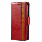 For Motorola Edge 50 Pro  CaseNeo Splicing Dual Magnetic Buckle Leather Phone Case(Red) - 2