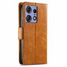 For Motorola Edge 50 Fusion CaseNeo Splicing Dual Magnetic Buckle Leather Phone Case(Khaki) - 3