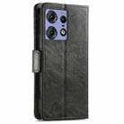 For Motorola Edge 50 Ultra CaseNeo Splicing Dual Magnetic Buckle Leather Phone Case(Black) - 3
