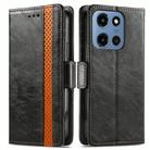 For Motorola Moto G 2025 CaseNeo Splicing Dual Magnetic Buckle Leather Phone Case(Black) - 2
