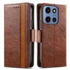 For Motorola Moto G 2025 CaseNeo Splicing Dual Magnetic Buckle Leather Phone Case(Brown) - 2