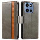 For Motorola Moto G 2025 CaseNeo Splicing Dual Magnetic Buckle Leather Phone Case(Gray) - 2