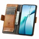 For Motorola Moto G 2025 CaseNeo Splicing Dual Magnetic Buckle Leather Phone Case(Khaki) - 3