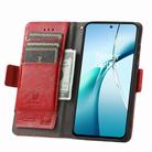 For Motorola Moto G 2025 CaseNeo Splicing Dual Magnetic Buckle Leather Phone Case(Red) - 3