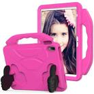 For iPad Air 11 2024 Children EVA Shockproof Tablet Case with Thumb Bracket(RoseRed) - 1