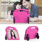 For iPad Air 11 2024 Children EVA Shockproof Tablet Case with Thumb Bracket(RoseRed) - 2
