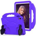 For iPad Air 11 2024 Children EVA Shockproof Tablet Case with Thumb Bracket(Purple) - 1