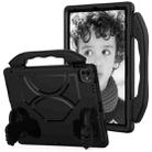 For iPad Pro 13 2024 Children EVA Shockproof Tablet Case with Thumb Bracket(Black) - 1