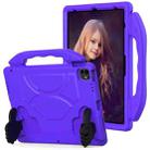 For iPad Pro 13 2024 Children EVA Shockproof Tablet Case with Thumb Bracket(Purple) - 1