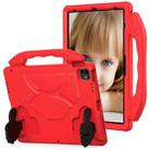 For iPad Air 13 2024 Children EVA Shockproof Tablet Case with Thumb Bracket(Red) - 1