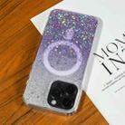 For iPhone 15 Pro Max Gradient Glitter Starry MagSafe Phone Case(Gradient Purple) - 1