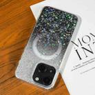 For iPhone 15 Plus Gradient Glitter Starry MagSafe Phone Case(Gradient Black) - 1