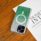 For iPhone 16 Gradient Glitter Starry MagSafe Phone Case(Gradient Green) - 1