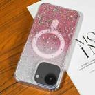 For iPhone 16e Gradient Glitter Starry MagSafe Phone Case(Gradient  Pink) - 1