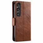 For Sony Xperia 1 VI CaseNeo Splicing Dual Magnetic Buckle Leather Phone Case(Brown) - 3