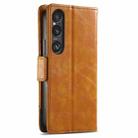 For Sony Xperia 10 VI CaseNeo Splicing Dual Magnetic Buckle Leather Phone Case(Khaki) - 3