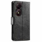 For ZTE Blade A34  CaseNeo Splicing Dual Magnetic Buckle Leather Phone Case(Black) - 3