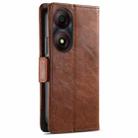 For ZTE Blade A34  CaseNeo Splicing Dual Magnetic Buckle Leather Phone Case(Brown) - 3