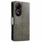 For ZTE Blade A34  CaseNeo Splicing Dual Magnetic Buckle Leather Phone Case(Gray) - 3