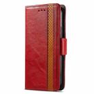 For ZTE Blade A34  CaseNeo Splicing Dual Magnetic Buckle Leather Phone Case(Red) - 2