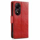 For ZTE Blade A34  CaseNeo Splicing Dual Magnetic Buckle Leather Phone Case(Red) - 3