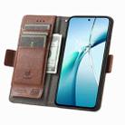 For ZTE Blade A75 4G CaseNeo Splicing Dual Magnetic Buckle Leather Phone Case(Brown) - 3