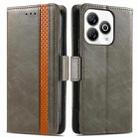 For ZTE Blade A75 4G CaseNeo Splicing Dual Magnetic Buckle Leather Phone Case(Gray) - 2