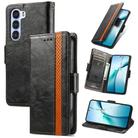For ZTE Nubia S 5G CaseNeo Splicing Dual Magnetic Buckle Leather Phone Case(Black) - 1