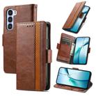 For ZTE Nubia S 5G CaseNeo Splicing Dual Magnetic Buckle Leather Phone Case(Brown) - 1