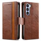 For ZTE Nubia S 5G CaseNeo Splicing Dual Magnetic Buckle Leather Phone Case(Brown) - 2