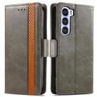 For ZTE Nubia S 5G CaseNeo Splicing Dual Magnetic Buckle Leather Phone Case(Gray) - 2