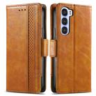 For ZTE Nubia S 5G CaseNeo Splicing Dual Magnetic Buckle Leather Phone Case(Khaki) - 2