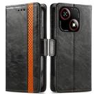 For ZTE Blade A35e 4G CaseNeo Splicing Dual Magnetic Buckle Leather Phone Case(Black) - 2