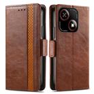 For ZTE Blade A35e 4G CaseNeo Splicing Dual Magnetic Buckle Leather Phone Case(Brown) - 2