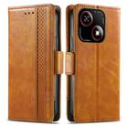 For ZTE Blade A35e 4G CaseNeo Splicing Dual Magnetic Buckle Leather Phone Case(Khaki) - 2