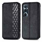 For Realme C65 Cubic Grid Pressed Magnetic Leather Phone Case(Black) - 2