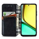 For Realme C65 Cubic Grid Pressed Magnetic Leather Phone Case(Black) - 3