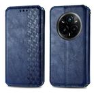 For Realme 14 Pro+ Cubic Grid Pressed Magnetic Leather Phone Case(Blue) - 2