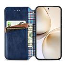 For Realme 14 Pro+ Cubic Grid Pressed Magnetic Leather Phone Case(Blue) - 3