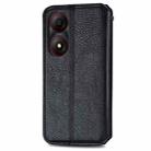 For ZTE Blade A34  Cubic Grid Pressed Magnetic Leather Phone Case(Black) - 2