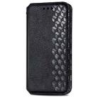 For ZTE Blade A34  Cubic Grid Pressed Magnetic Leather Phone Case(Black) - 3