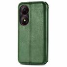 For ZTE Blade A34  Cubic Grid Pressed Magnetic Leather Phone Case(Green) - 3