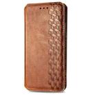 For ZTE Blade A34  Cubic Grid Pressed Magnetic Leather Phone Case(Brown) - 2