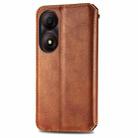 For ZTE Blade A34  Cubic Grid Pressed Magnetic Leather Phone Case(Brown) - 3