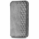 For ZTE Blade A34  Cubic Grid Pressed Magnetic Leather Phone Case(Gray) - 2