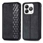 For ZTE Blade A75 4G Cubic Grid Pressed Magnetic Leather Phone Case(Black) - 2