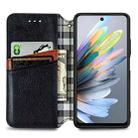 For ZTE Blade A75 4G Cubic Grid Pressed Magnetic Leather Phone Case(Black) - 3