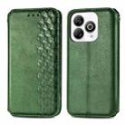 For ZTE Blade A75 4G Cubic Grid Pressed Magnetic Leather Phone Case(Green) - 2